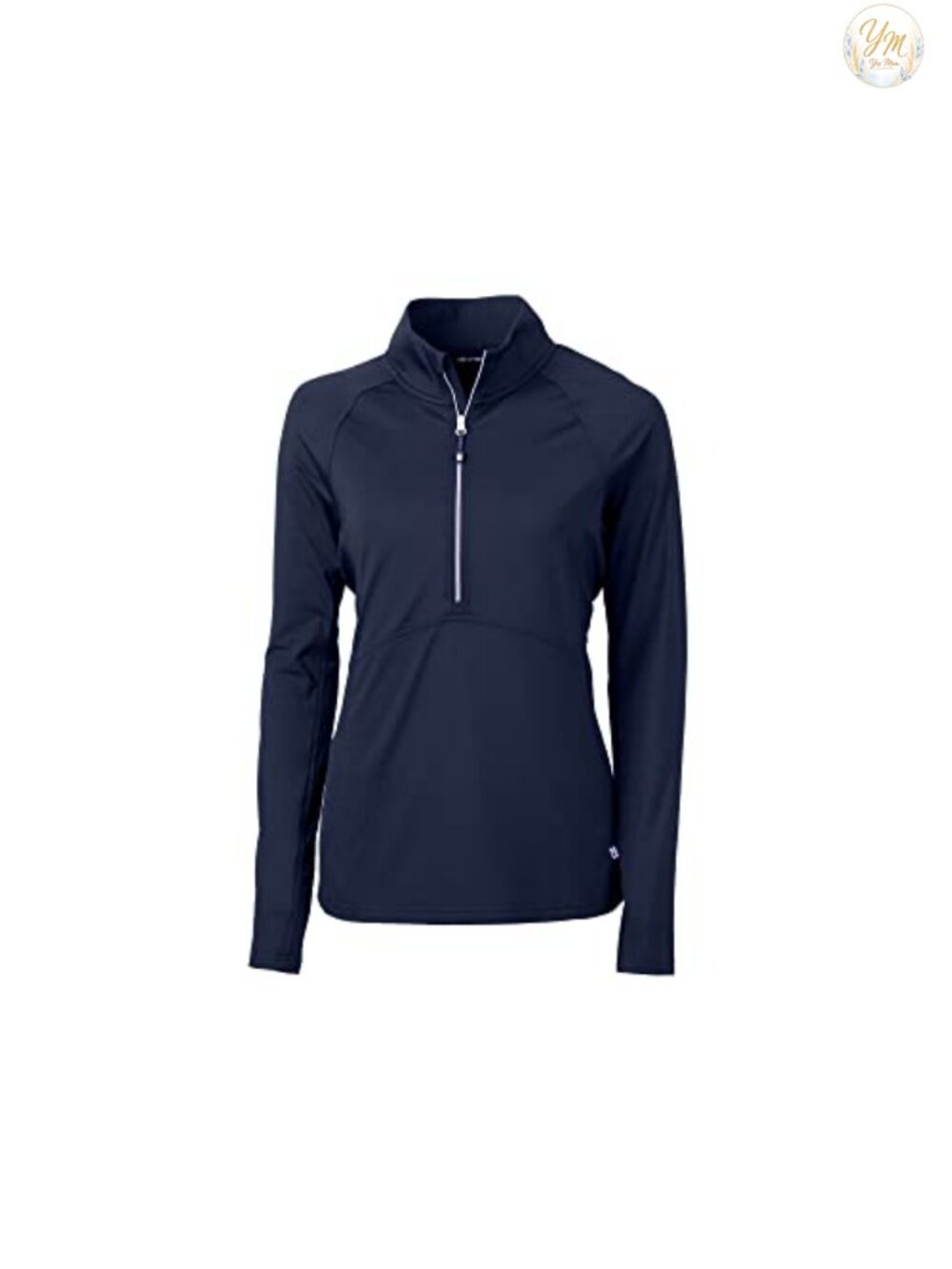 Women's Long Sleeve Half Zip Pullover 88% Recycled Polyester Eco Knit